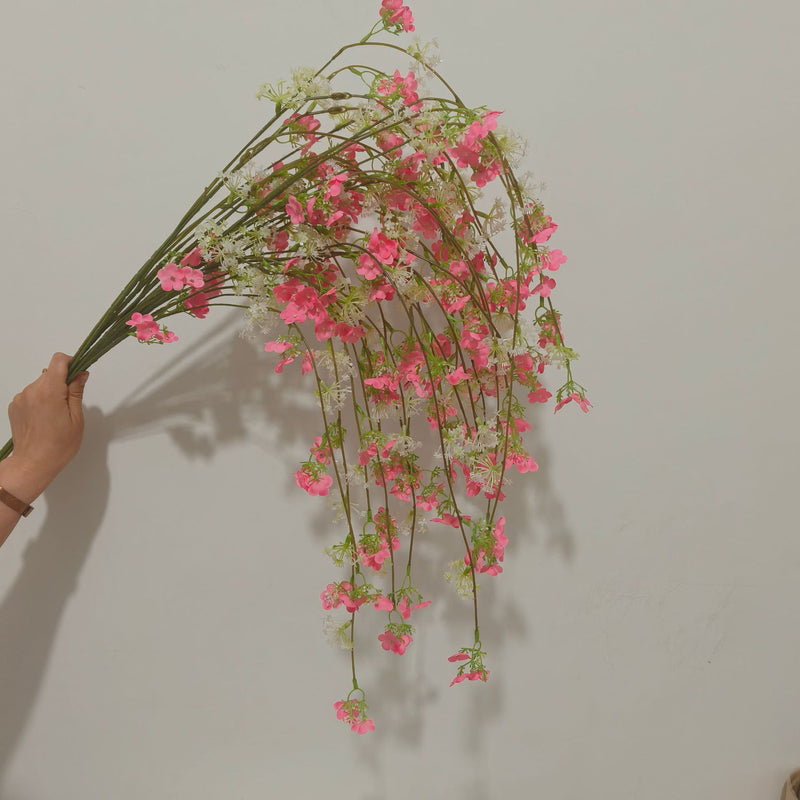 5-Stem Set 37" Long Cascading Artificial Flowers, Realistic Trailing Floral Vines for Dreamy Wedding Arch, Home Decor, DIY Centerpieces