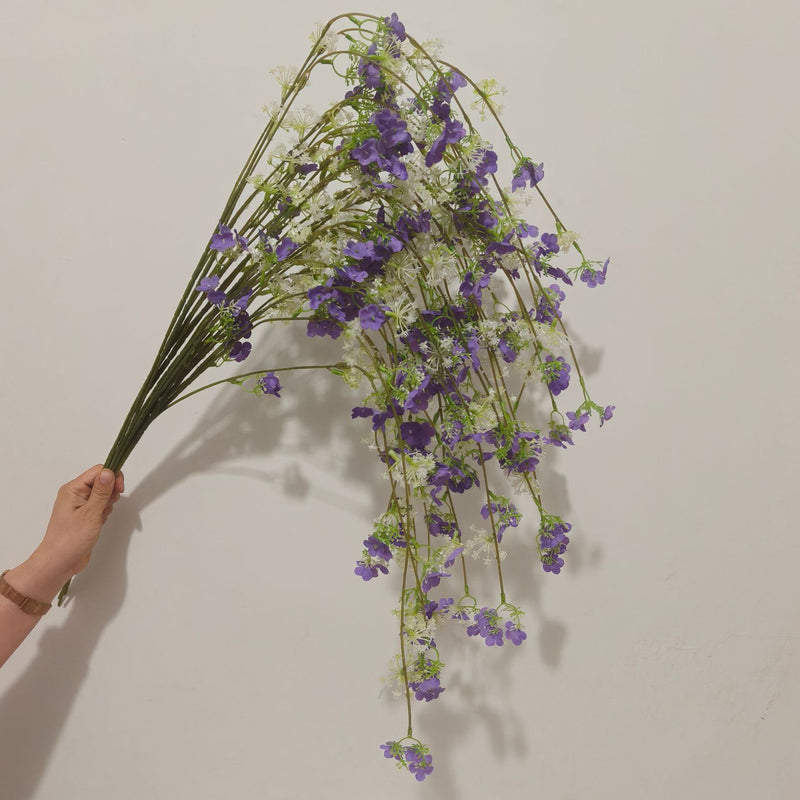 5-Stem Set 37" Long Cascading Artificial Flowers, Realistic Trailing Floral Vines for Dreamy Wedding Arch, Home Decor, DIY Centerpieces