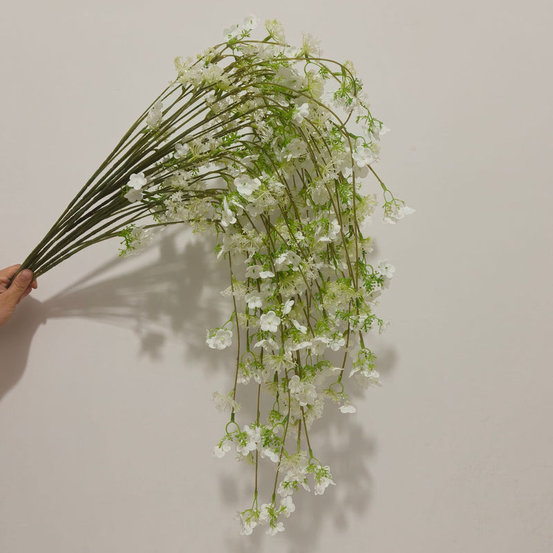 5-Stem Set 37" Long Cascading Artificial Flowers, Realistic Trailing Floral Vines for Dreamy Wedding Arch, Home Decor, DIY Centerpieces