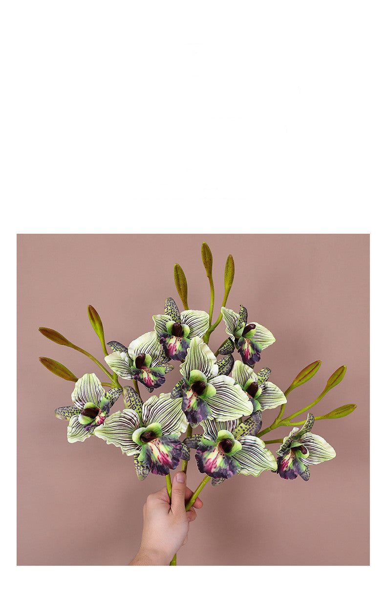 Lifelike Phalaenopsis Orchid Stem, 20" Tall Realistic Faux Flowers for Dreamy DIY Wedding Bouquets, Centerpieces, Modern Home Decor