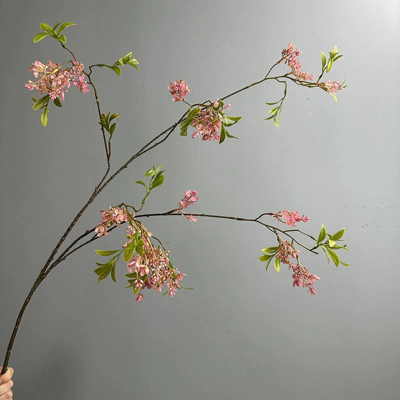 Long Weeping Forsythia Branch, 50" Cascading Artificial Flower Stem, Realistic Faux Floral for DIY Wedding Arch, Tall Vase, Home Decor