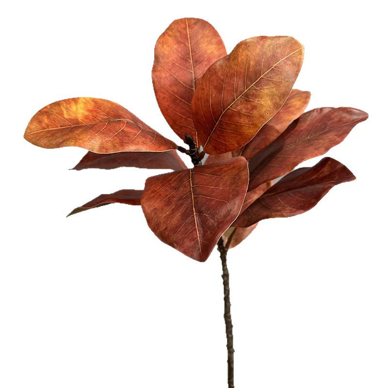 22" Artificial Magnolia Leaf Spray, Realistic Faux Greenery Stems for Vase, Autumn Home Decor, DIY Wedding Centerpieces, Bulk Floral Supplies