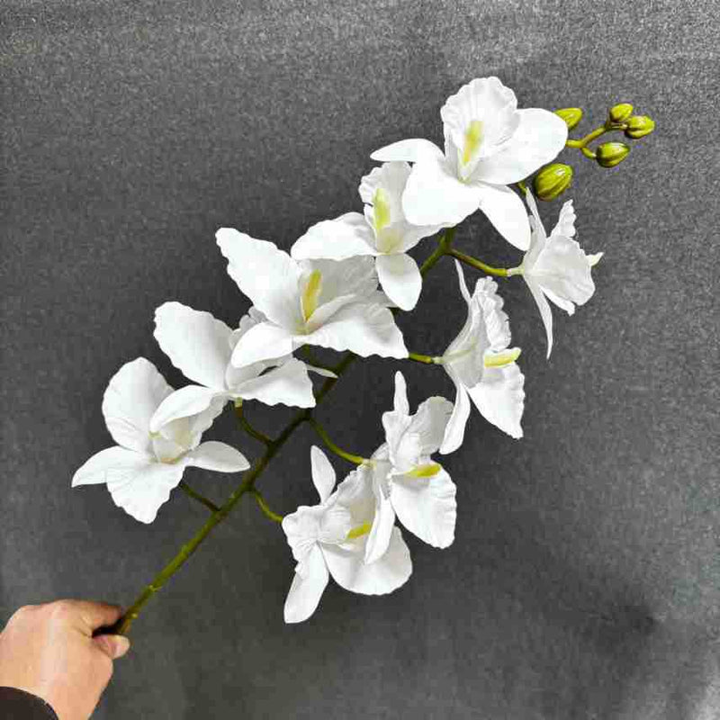 Realistic 9-Head Cattleya Orchid Arrangement, 39" Long, Faux Flowers for Home Decor, Wedding Centerpieces, Outdoor Events