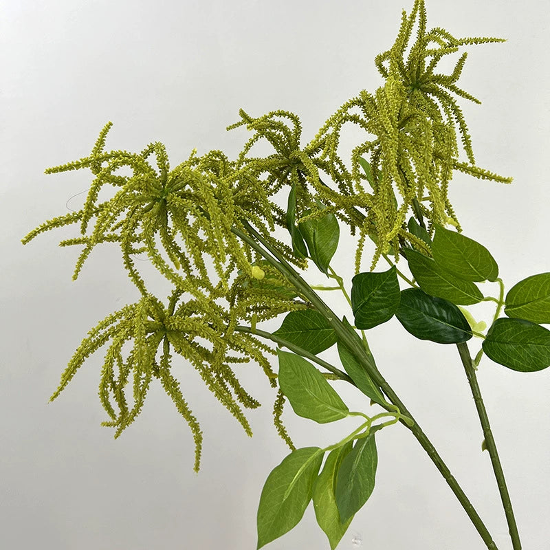 Artificial Wisteria Branch, 22 Inch Real-Touch Faux Flowers, Green & White, Bulk or Single, for Wedding Decor, Home Accents, Floral Arrangements