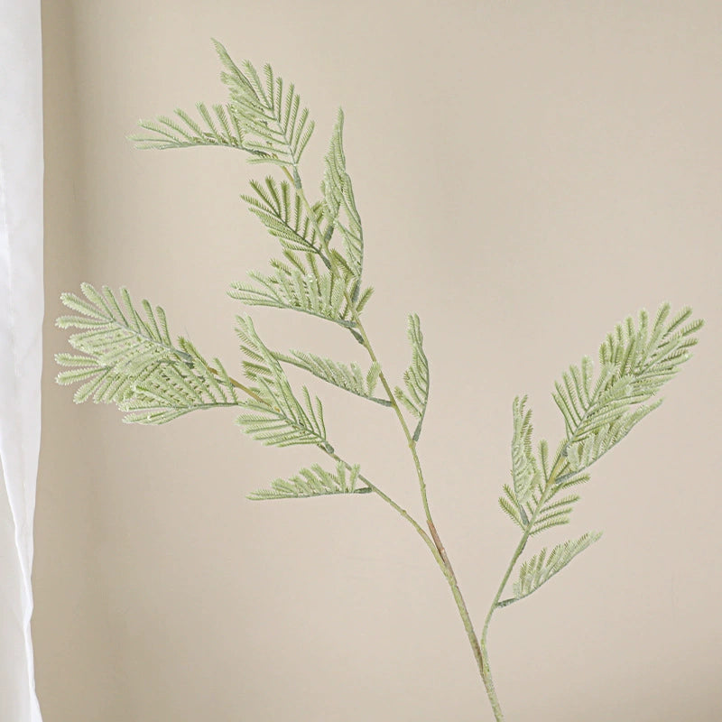 30 Inch Artificial Mimosa Plant, Real-Touch Faux Greenery, Gray-Green Stems for Wedding Decor, Home & Event Styling, Bulk or Single Purchase