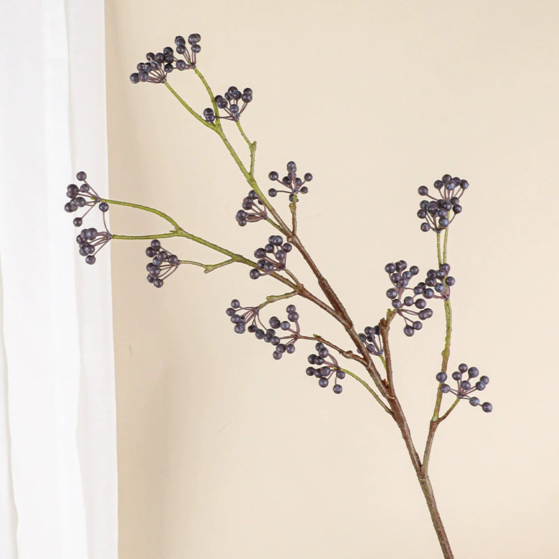 Realistic Faux Berry Vine, 31 Inch Artificial Silk Berries, Red/Blue/Black/Orange/Green, Bulk Wholesale or Single, Wedding Decor, Home Accent