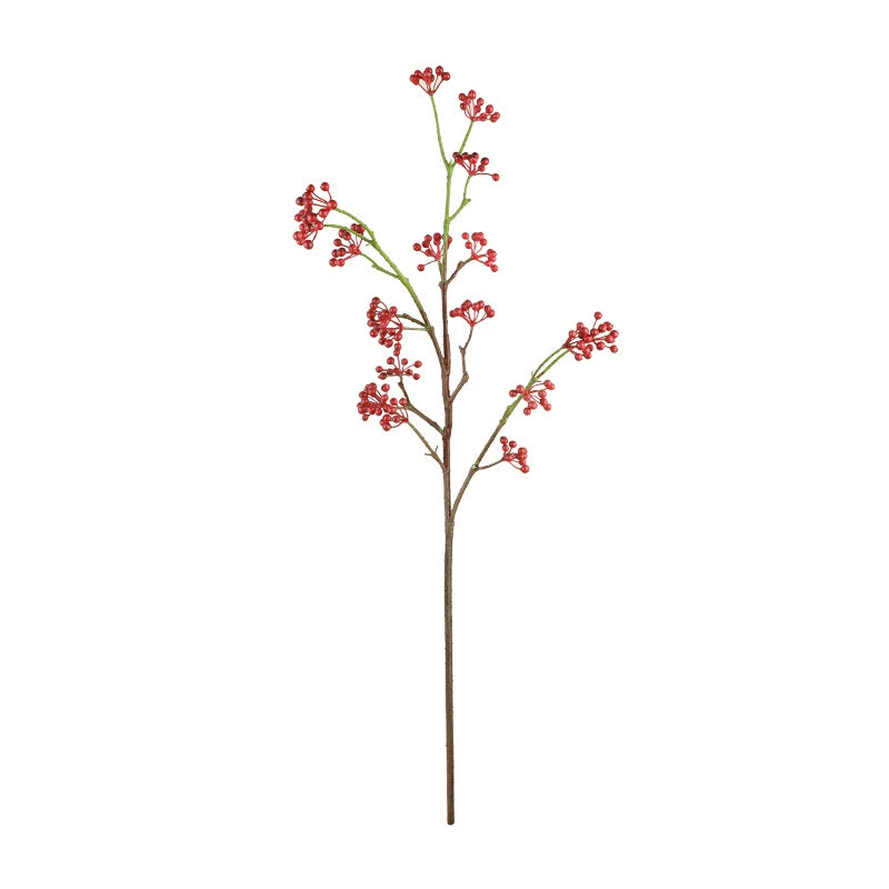 Realistic Faux Berry Vine, 31 Inch Artificial Silk Berries, Red/Blue/Black/Orange/Green, Bulk Wholesale or Single, Wedding Decor, Home Accent