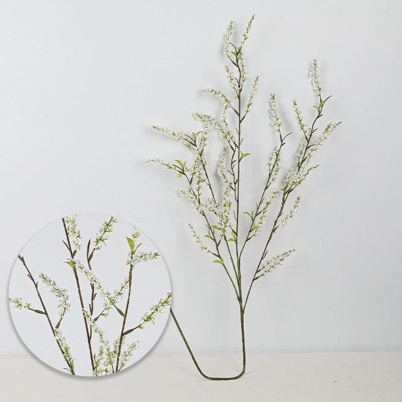 Faux Willow Branches, 43 Inch Real-Touch Artificial Flowers, White & Pink, Bulk or Single Stems for Wedding Decor, Home Arrangements, Floral Wholesale