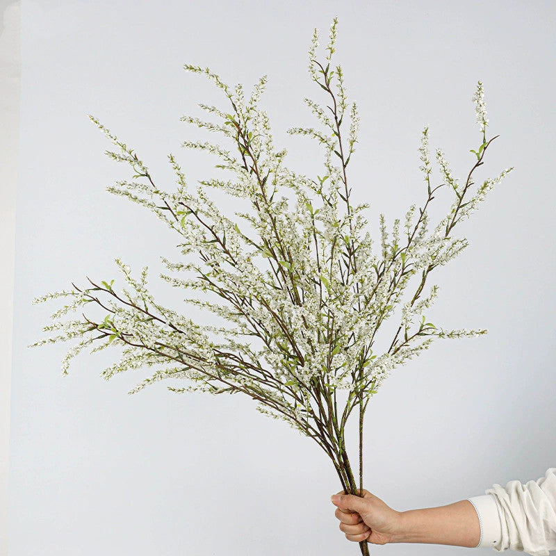 Faux Willow Branches, 43 Inch Real-Touch Artificial Flowers, White & Pink, Bulk or Single Stems for Wedding Decor, Home Arrangements, Floral Wholesale