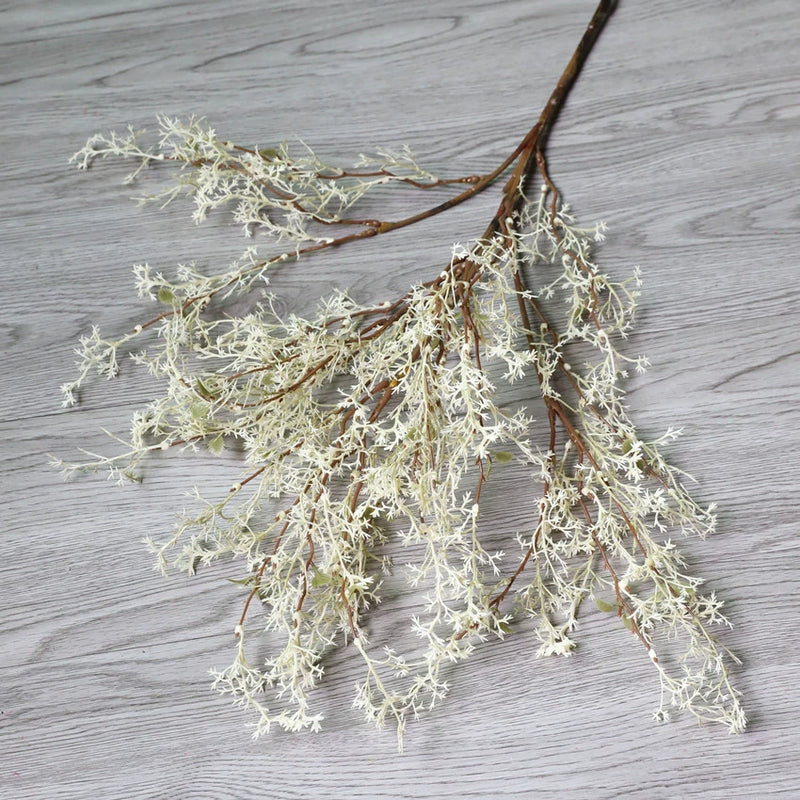 Realistic Artificial Star Grass & Pine Spray, 35", Modern Minimalist Style, for Home Decor, Wedding Arrangements, and Commercial Displays