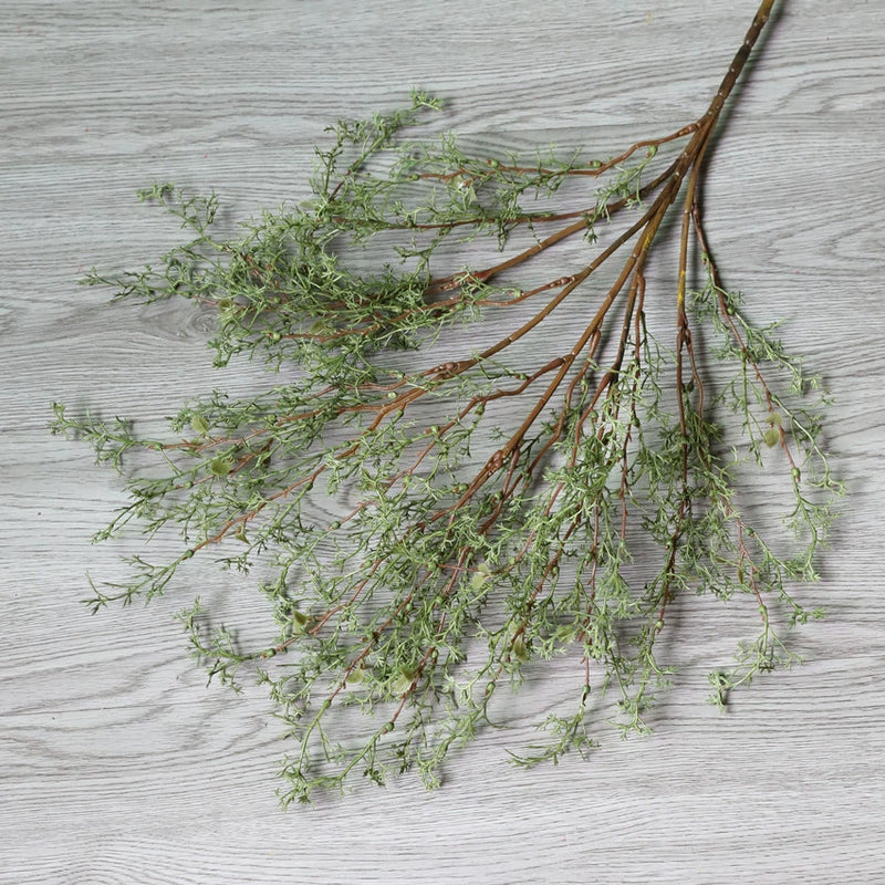 Realistic Artificial Star Grass & Pine Spray, 35", Modern Minimalist Style, for Home Decor, Wedding Arrangements, and Commercial Displays