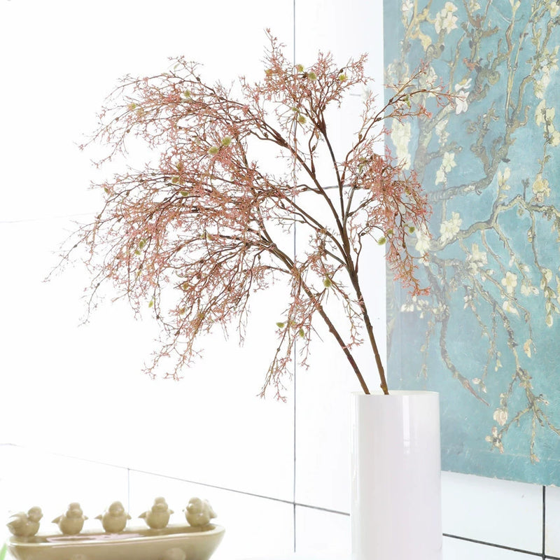 Realistic Artificial Star Grass & Pine Spray, 35", Modern Minimalist Style, for Home Decor, Wedding Arrangements, and Commercial Displays