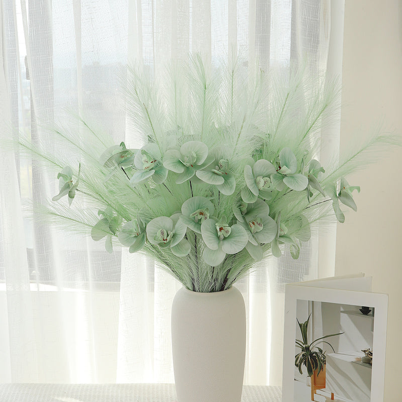 Realistic Orchid Stem 72cm (28") - Silk Faux Flowers for Home Decor, Weddings, and Events - Modern Minimalist Design, Perfect for Vases