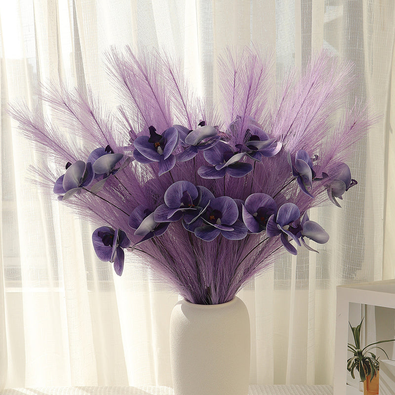 Realistic Orchid Stem 72cm (28") - Silk Faux Flowers for Home Decor, Weddings, and Events - Modern Minimalist Design, Perfect for Vases