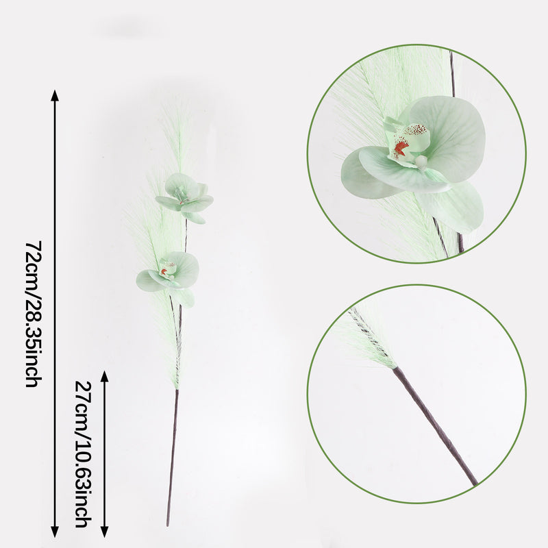 Realistic Orchid Stem 72cm (28") - Silk Faux Flowers for Home Decor, Weddings, and Events - Modern Minimalist Design, Perfect for Vases