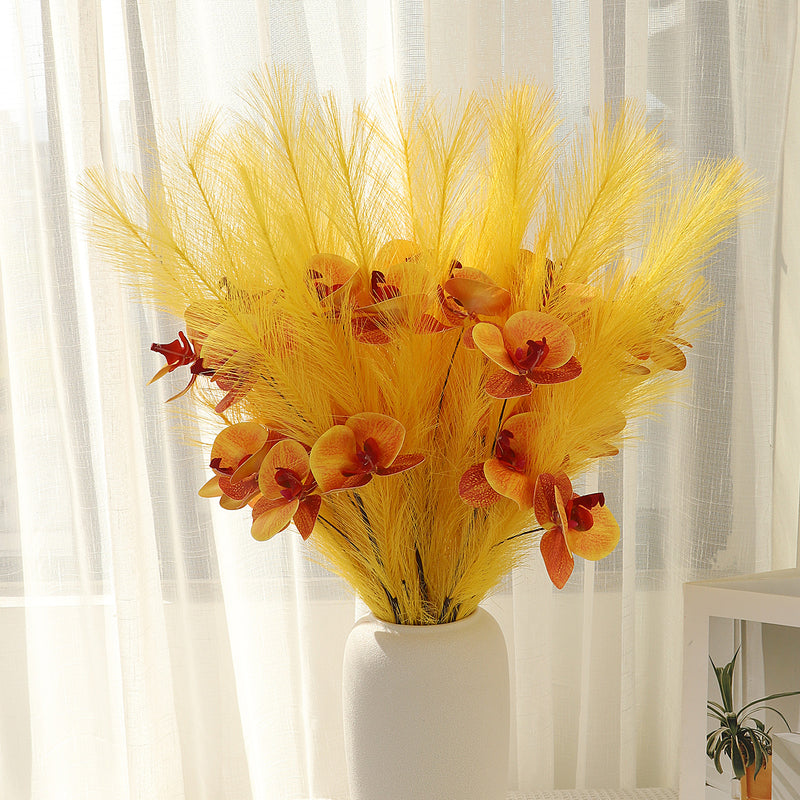Realistic Orchid Stem 72cm (28") - Silk Faux Flowers for Home Decor, Weddings, and Events - Modern Minimalist Design, Perfect for Vases