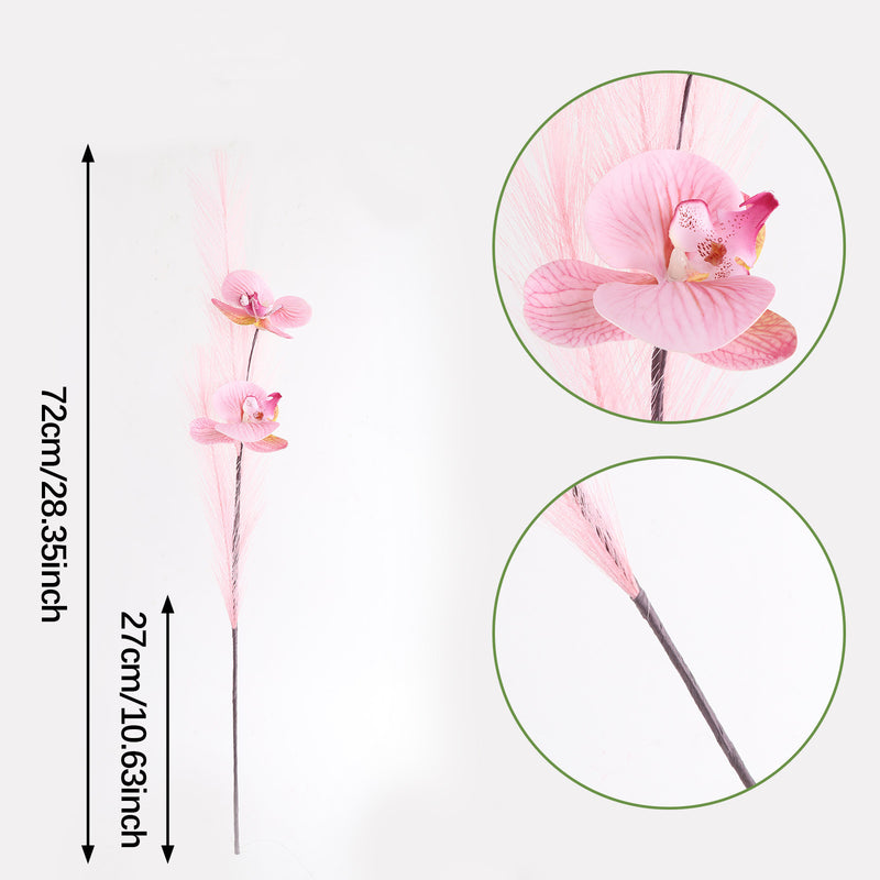 Realistic Orchid Stem 72cm (28") - Silk Faux Flowers for Home Decor, Weddings, and Events - Modern Minimalist Design, Perfect for Vases