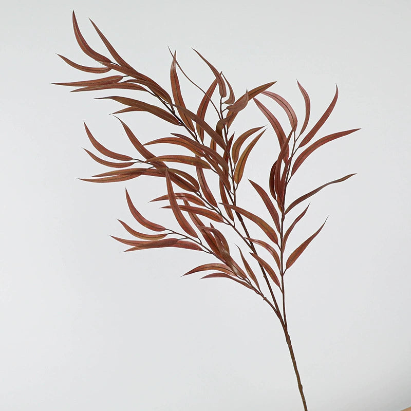 Realistic Eucalyptus Artificial Leaves, 43" Tall, Modern Green/White/Red, Perfect for Home Decor, Wedding Arrangements, and Commercial Displays