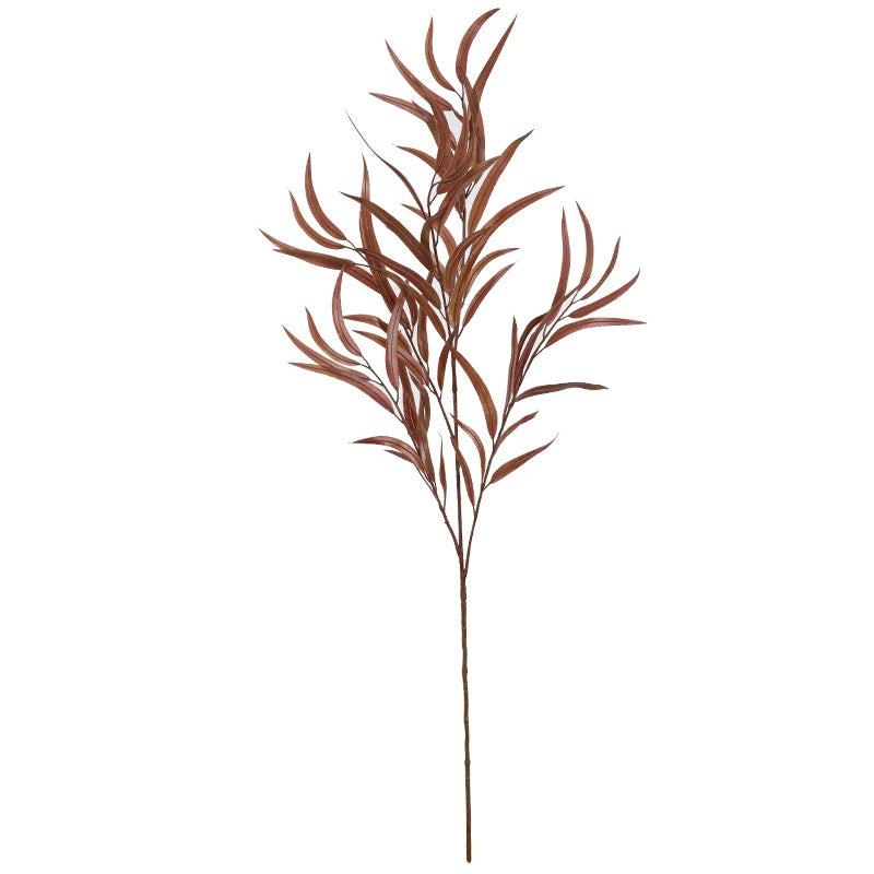 Realistic Eucalyptus Artificial Leaves, 43" Tall, Modern Green/White/Red, Perfect for Home Decor, Wedding Arrangements, and Commercial Displays