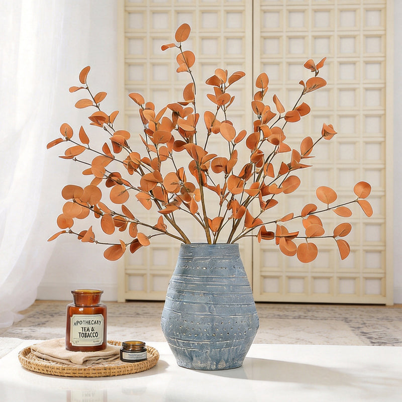 Eucalyptus Leaves Artificial Plant - 58cm (23") Real-Touch Faux Greenery for Home Decor, Weddings, and Seasonal Arrangements