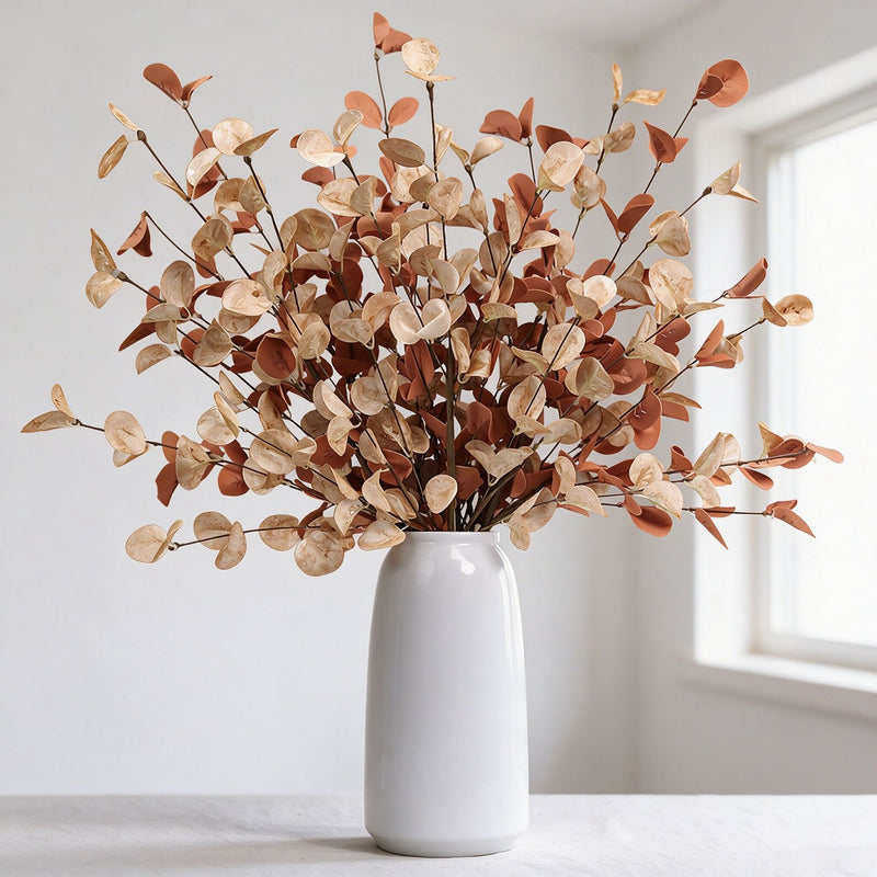 Eucalyptus Leaves Artificial Plant - 58cm (23") Real-Touch Faux Greenery for Home Decor, Weddings, and Seasonal Arrangements