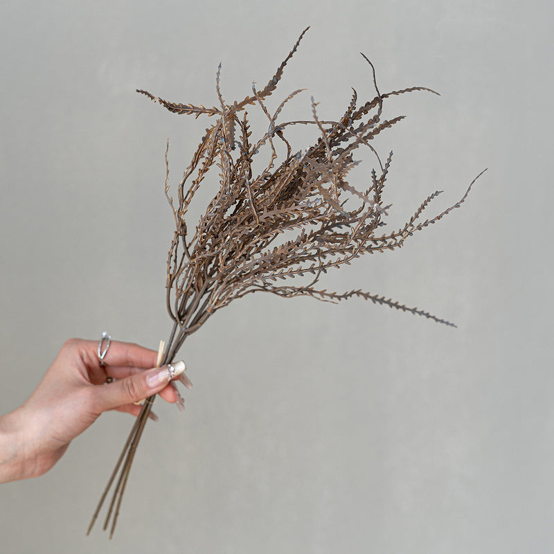 Autumn Coral Grass Bouquet, 18" Real-Touch Faux Floral Arrangement, Perfect for Weddings, Home Decor, & Seasonal Events