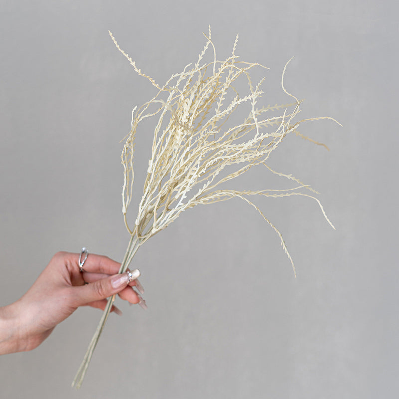 Autumn Coral Grass Bouquet, 18" Real-Touch Faux Floral Arrangement, Perfect for Weddings, Home Decor, & Seasonal Events