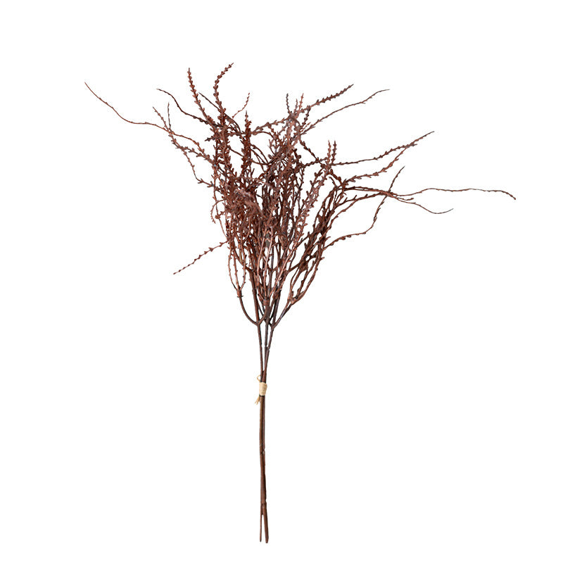 Autumn Coral Grass Bouquet, 18" Real-Touch Faux Floral Arrangement, Perfect for Weddings, Home Decor, & Seasonal Events