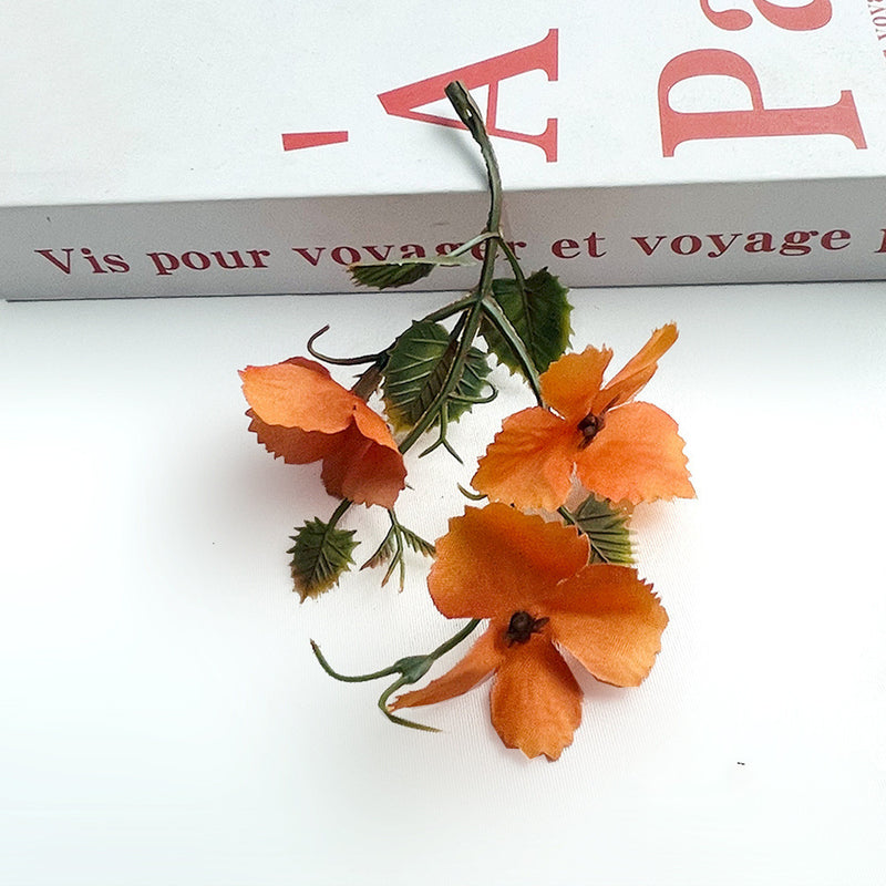 Autumn Grape Leaf & Berry Stems, 4" Real-Touch Faux Vine, DIY Wedding Bouquets, Home Decor, Centerpieces