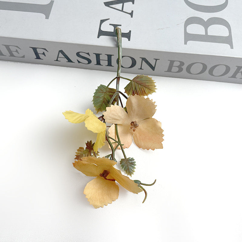 Autumn Grape Leaf & Berry Stems, 4" Real-Touch Faux Vine, DIY Wedding Bouquets, Home Decor, Centerpieces