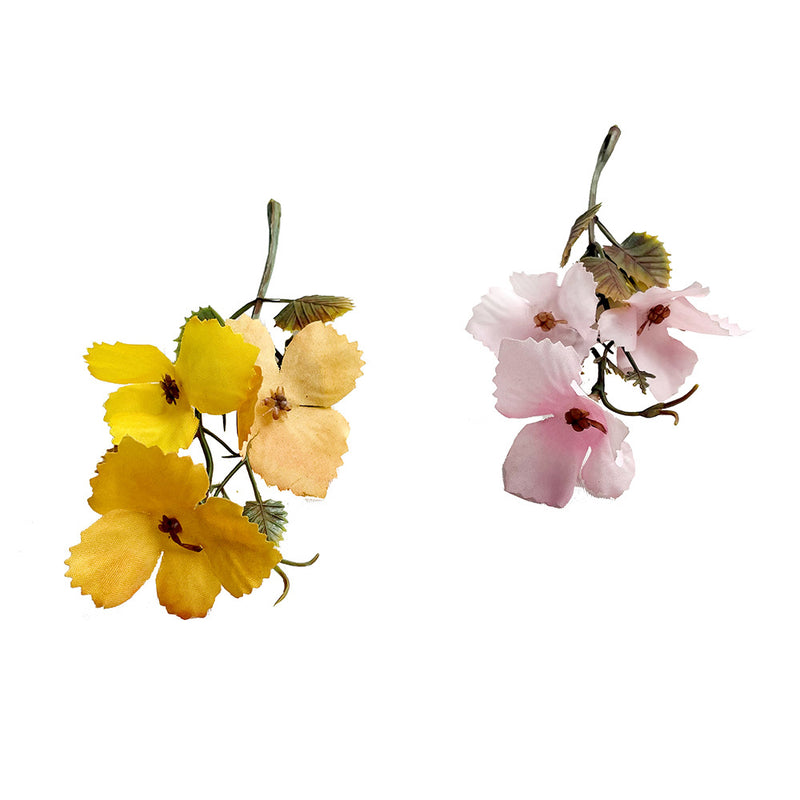 Autumn Grape Leaf & Berry Stems, 4" Real-Touch Faux Vine, DIY Wedding Bouquets, Home Decor, Centerpieces