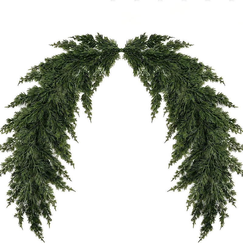 Realistic Norfolk Pine Cone & Christmas Vine Artificial Greenery, 47" Bendable Stems for Holiday Decor, Wedding Centerpieces, Home & Event Styling