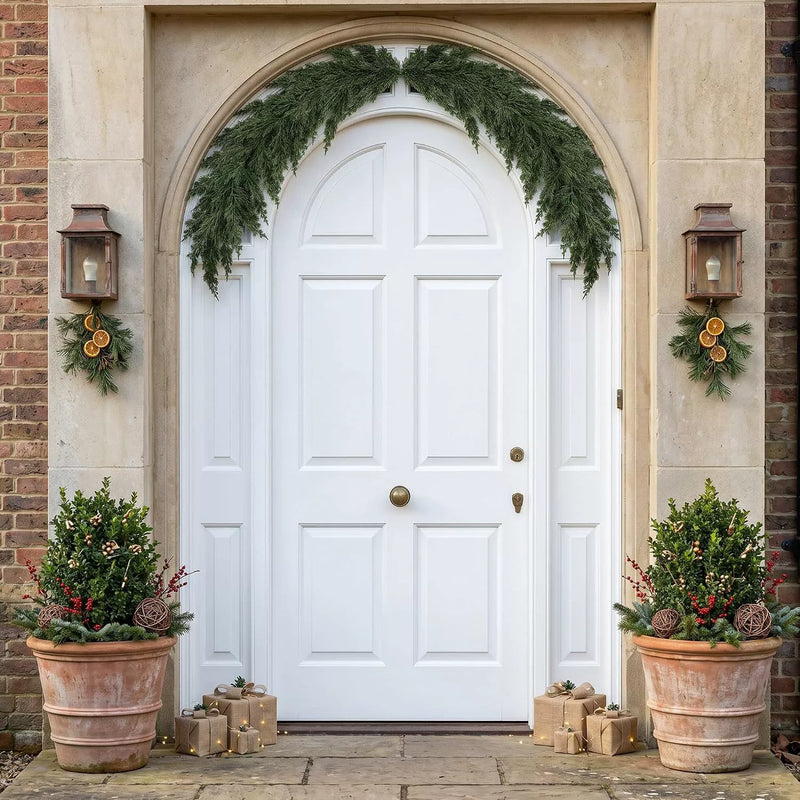 Realistic Norfolk Pine Cone & Christmas Vine Artificial Greenery, 47" Bendable Stems for Holiday Decor, Wedding Centerpieces, Home & Event Styling