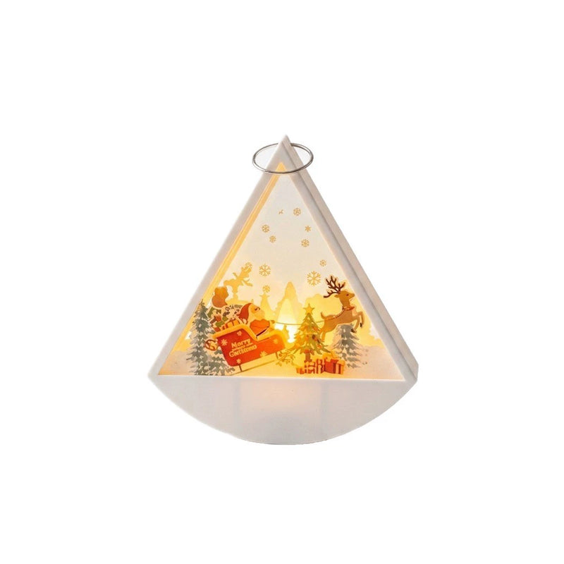 Mini Christmas Lantern Decor, 5" Holiday Candle Light, Set of 6 Battery-Operated Tabletop Lights for Home, Wedding, Party & Festive Displays