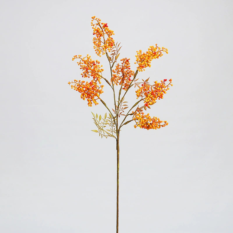 Real-Touch Nandina Berry Stems, 30" Red Faux Branches for Vase Arrangements, Christmas Decor, Wedding & Event Florals