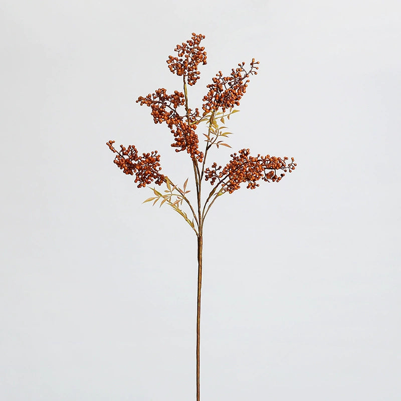 Real-Touch Nandina Berry Stems, 30" Red Faux Branches for Vase Arrangements, Christmas Decor, Wedding & Event Florals