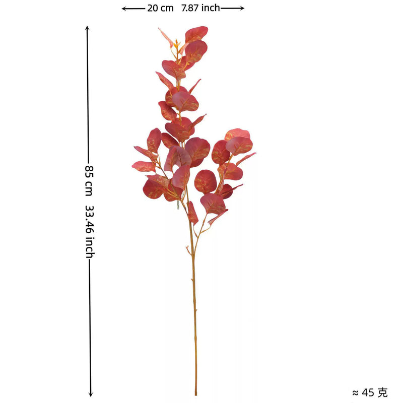 Artificial Eucalyptus Leaves Stems, 33" Real-Touch Faux Greenery, Bulk Pack for Home Decor, Wedding Centerpieces, Floral Arrangements