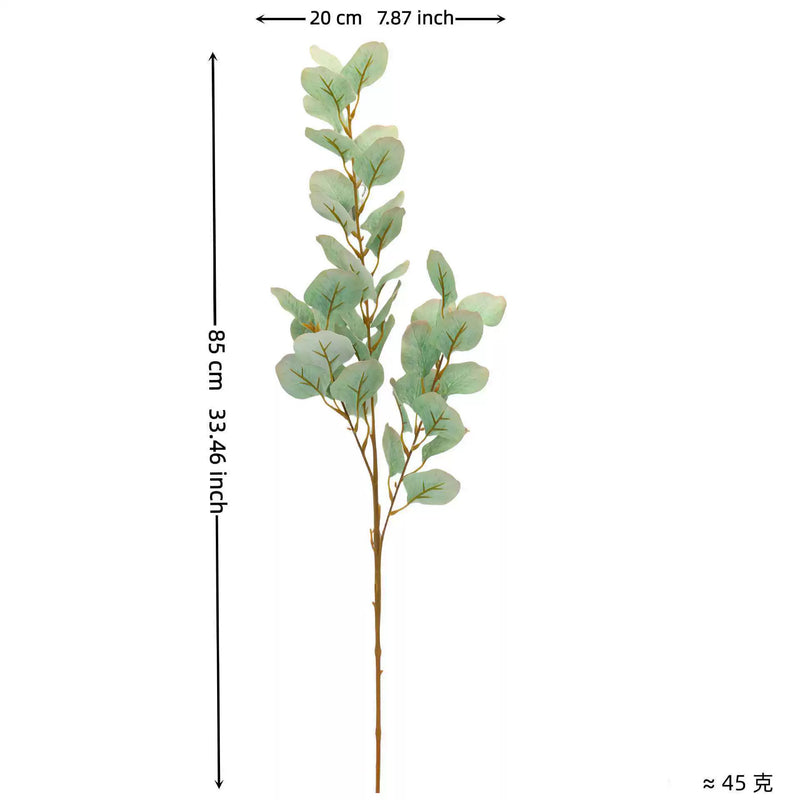 Artificial Eucalyptus Leaves Stems, 33" Real-Touch Faux Greenery, Bulk Pack for Home Decor, Wedding Centerpieces, Floral Arrangements