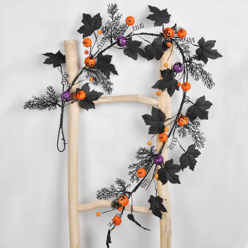 Artificial Maple Leaf Vine - 59" Realistic Faux Fall Leaves for Home Decor, Wedding Centerpieces, Autumn & Halloween Displays