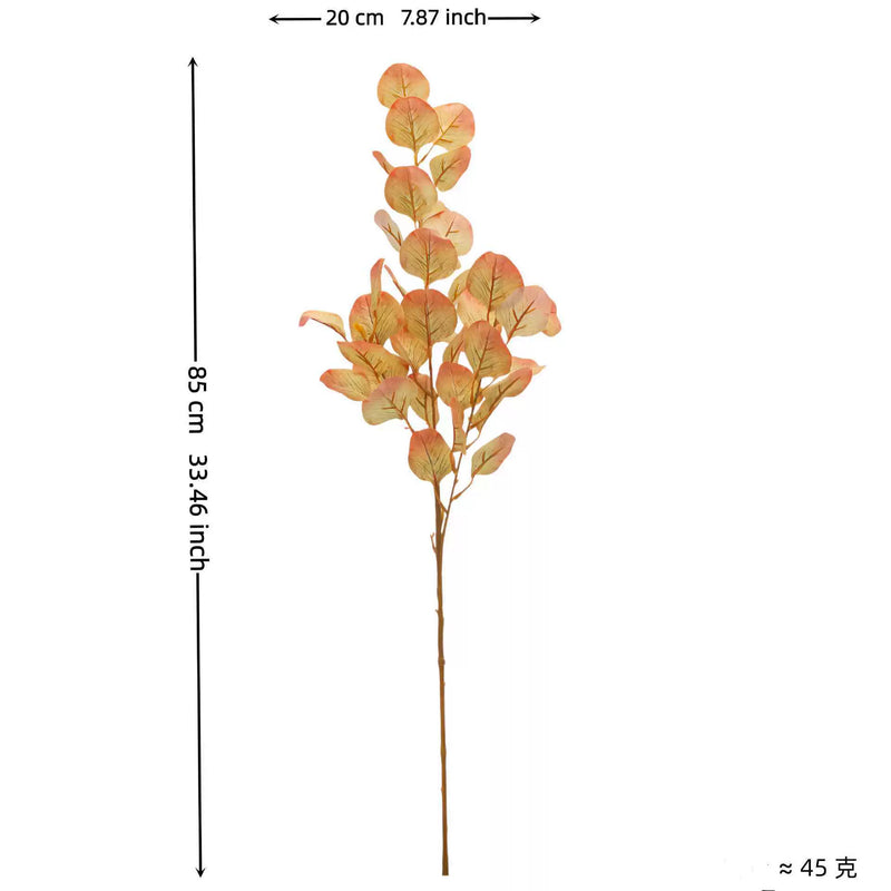 Artificial Eucalyptus Leaves Stems, 33" Real-Touch Faux Greenery, Bulk Pack for Home Decor, Wedding Centerpieces, Floral Arrangements