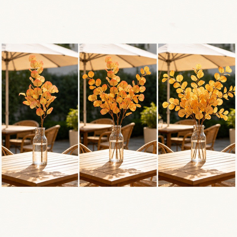 Artificial Eucalyptus Leaves Stems, 33" Real-Touch Faux Greenery, Bulk Pack for Home Decor, Wedding Centerpieces, Floral Arrangements