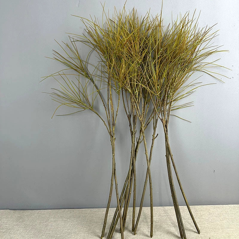 Artificial Rushes Grass Stems, 39" Real-Touch Plastic Foliage for Vases, Home Decor, Wedding & Event Arrangements