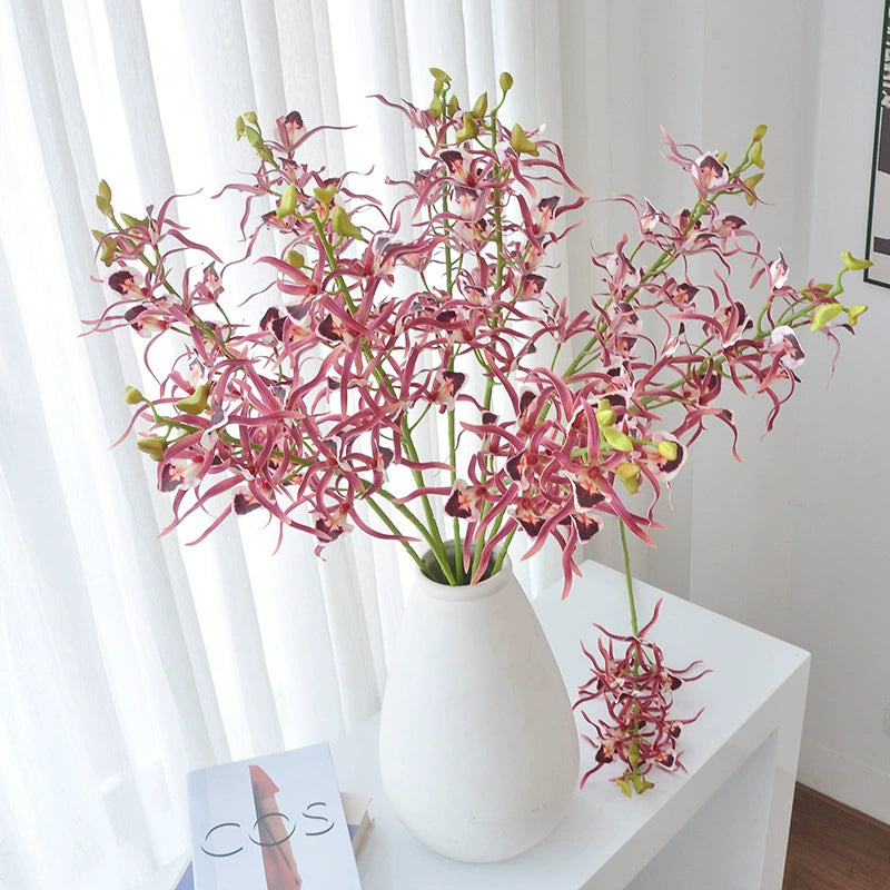 34" Real-Touch Spider Lily Artificial Flowers, Premium Latex Stems, White/Pink/Hot Pink - Home Decor, Wedding Arrangements, Floral Displays