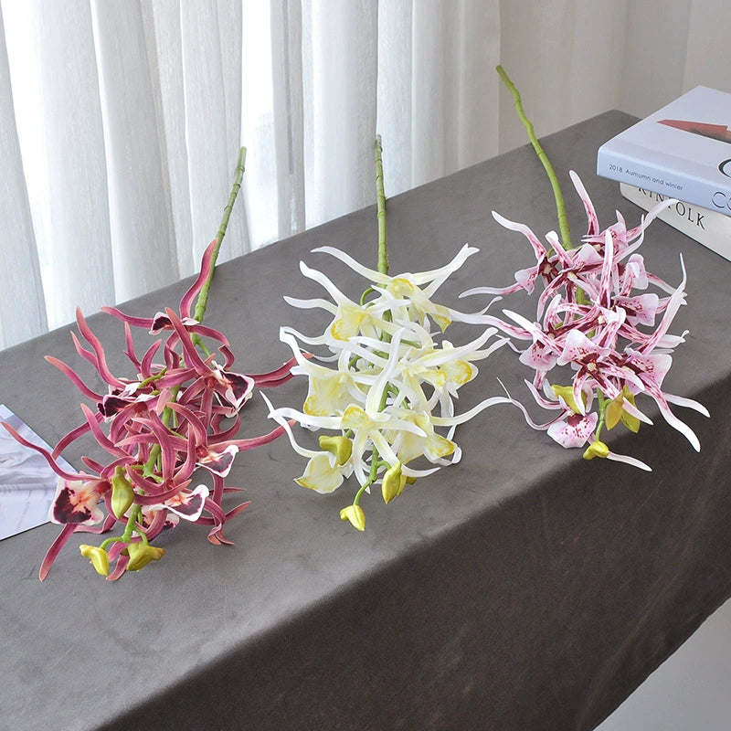 34" Real-Touch Spider Lily Artificial Flowers, Premium Latex Stems, White/Pink/Hot Pink - Home Decor, Wedding Arrangements, Floral Displays
