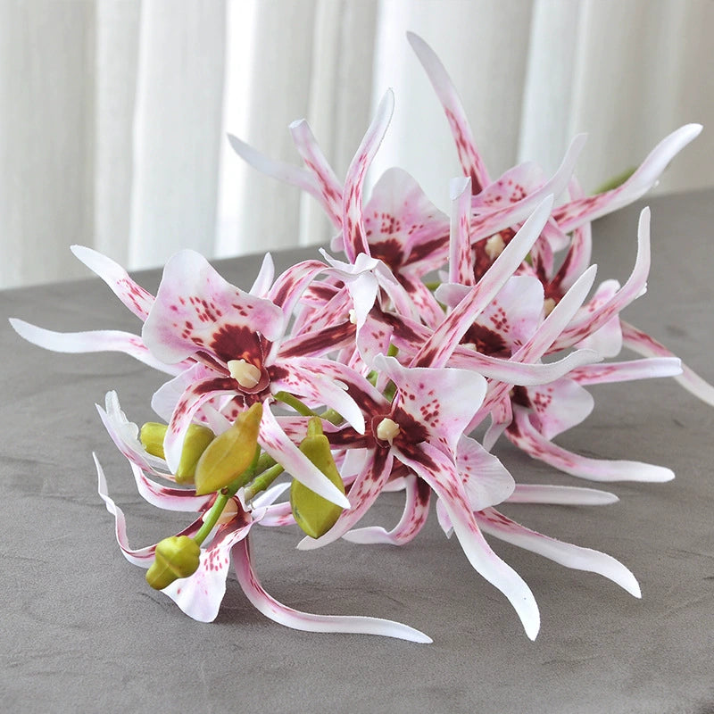 34" Real-Touch Spider Lily Artificial Flowers, Premium Latex Stems, White/Pink/Hot Pink - Home Decor, Wedding Arrangements, Floral Displays
