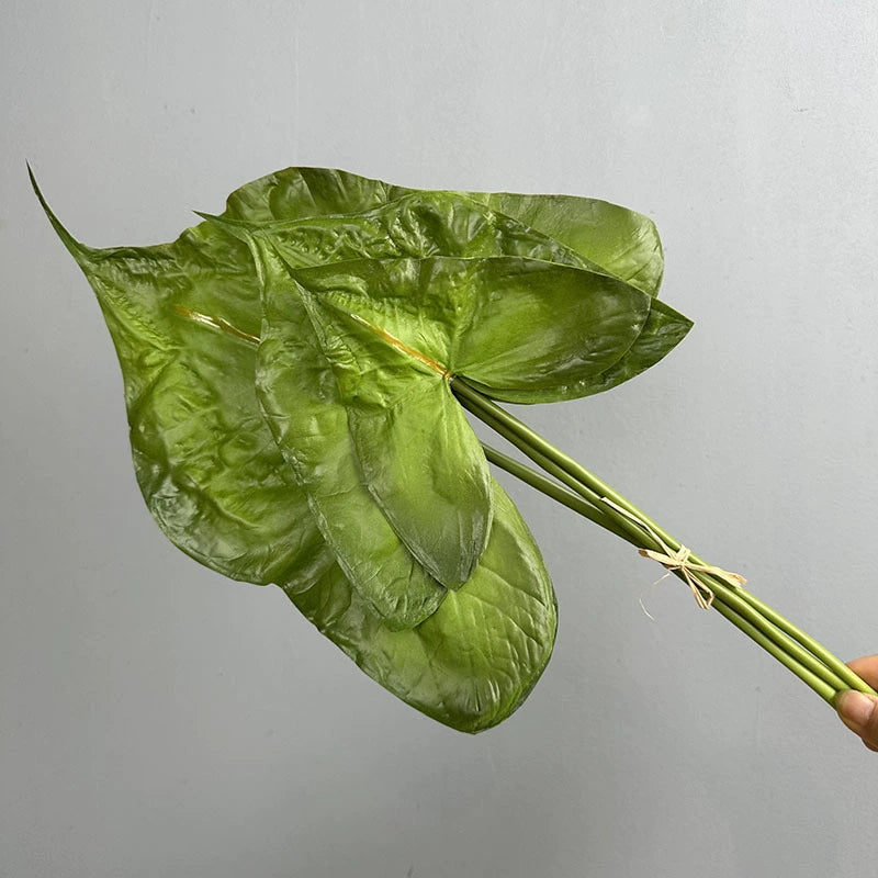Real-Touch PU Variegated Arrowhead Vine Leaves - 21" Artificial Greenery for Floral Arrangements, Home Decor, Wedding Centerpieces