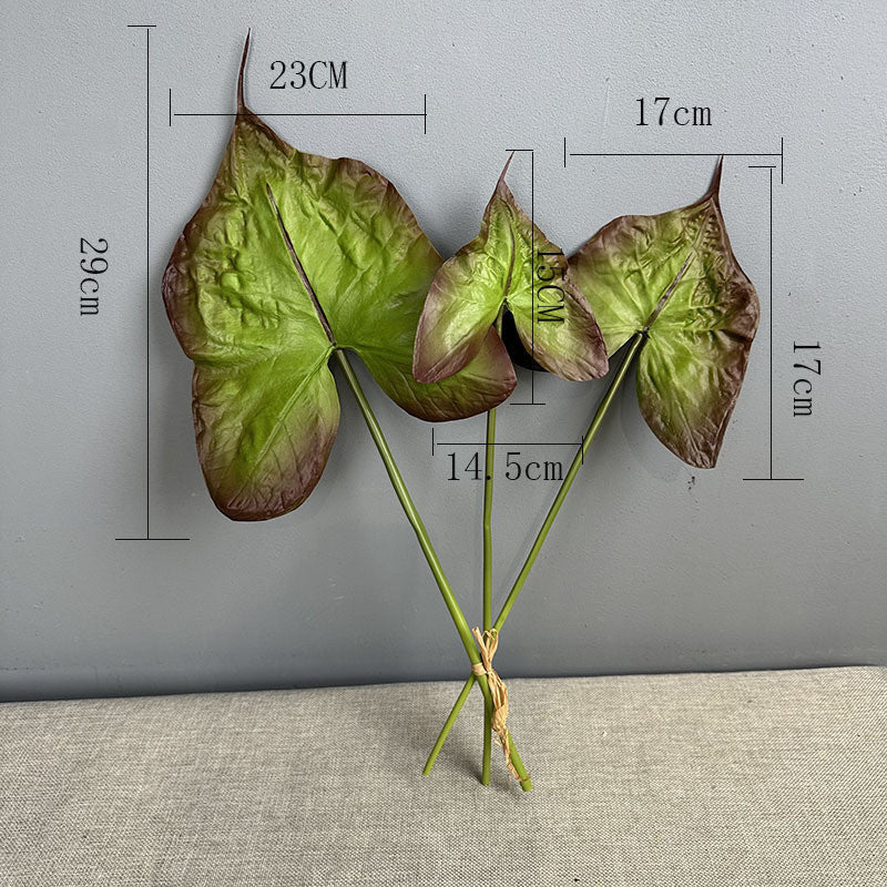 Real-Touch PU Variegated Arrowhead Vine Leaves - 21" Artificial Greenery for Floral Arrangements, Home Decor, Wedding Centerpieces