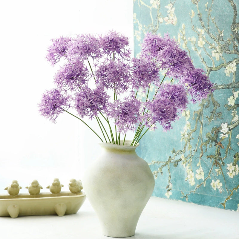 Real-Touch Hydrangea Stems, 24" Long with 3 Flower Heads (4.5" Each), Premium Plastic Artificial Flowers for Vases, Wedding Centerpieces, Home & Commercial Decor