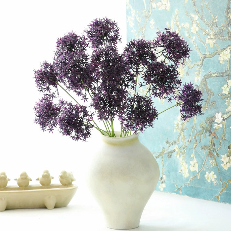 Real-Touch Hydrangea Stems, 24" Long with 3 Flower Heads (4.5" Each), Premium Plastic Artificial Flowers for Vases, Wedding Centerpieces, Home & Commercial Decor