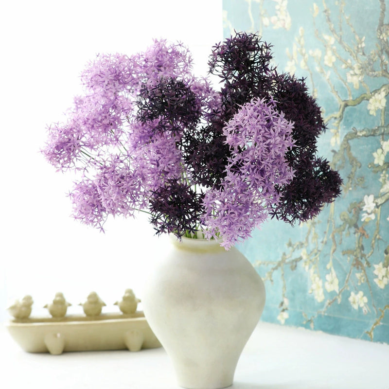 Real-Touch Hydrangea Stems, 24" Long with 3 Flower Heads (4.5" Each), Premium Plastic Artificial Flowers for Vases, Wedding Centerpieces, Home & Commercial Decor